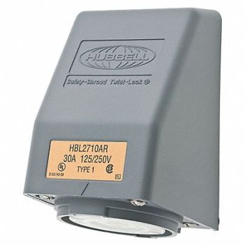 HUBBELL Angle Locking Receptacle Industrial 30, 4CV32