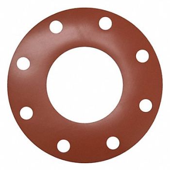 GRAINGER APPROVED Flange Gasket Full Face 4 In Silicone, 4CYX2