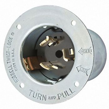 HUBBELL Flanged Locking Inlet Industrial 50, 4D206