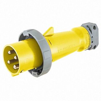 HUBBELL Pin and Sleeve Plug 3P 4W 100A 250V, 4D343