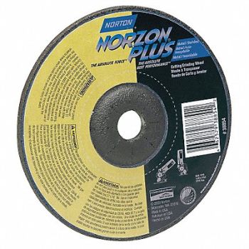 NORTON Depressed Ctr Whl T27 6x1/8x5/8-11, 25TZ44