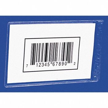 BIN BUDDY Label Holder Clear Matte Slide-In PK25, 4DE43