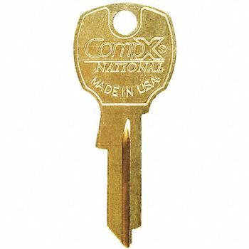 COMPX NATIONAL Key Blank For 4DED5 Bright Brass, 4DEF9