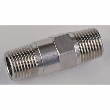 GRAINGER APPROVED Piston Check Valve SS 1/8 MNPTxFNPT, 4DHT4