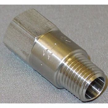 GRAINGER APPROVED Piston Check Valve SS 1/4 MNPTxFNPT, 4DHV5