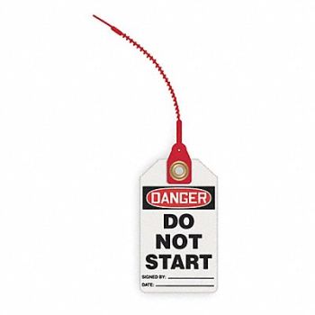 ACCUFORM Loop n Lock Danger Tag 5 7/8in H PK10, 4DMG2