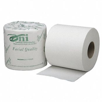 ABILITY ONE Toilet Paper Roll 550 White PK40, 4DNG9
