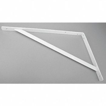 JOHN STERLING Heavy Duty Shelf Bracket White 500 Lb, 4DNT9