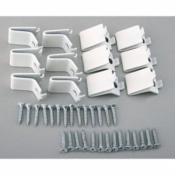JOHN STERLING Pilaster Clips White PK12, 4DNV3