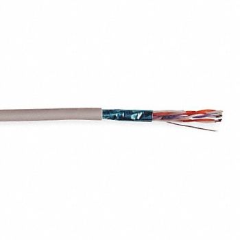 GENSPEED Data Cable Cat 5e 24 AWG 1000ft Gray, 4DNV7