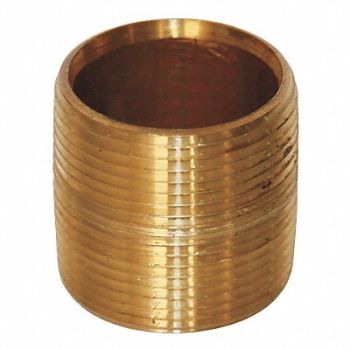 GRAINGER APPROVED Nipple Red Brass 2 x 2 In, 4DRC8