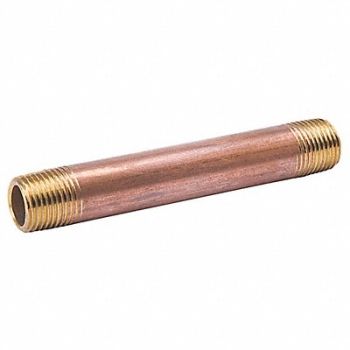 GRAINGER APPROVED Nipple Red Brass 1/4 x 6 1/2 In, 4GRX6