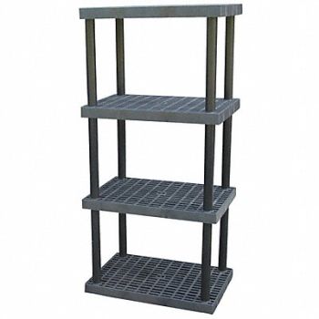 STRUCTURAL PLASTICS Plstc Shelf 24inx75inx36inShlfLdCp 250lb, 4DV10