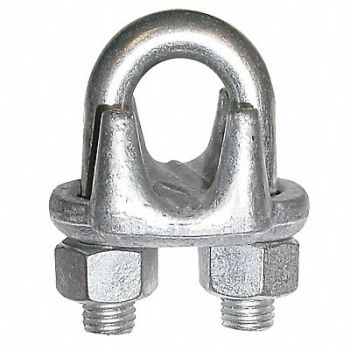 DAYTON Wire Rope Clip U-Bolt 1 In Maleable Iron, 2VKK2