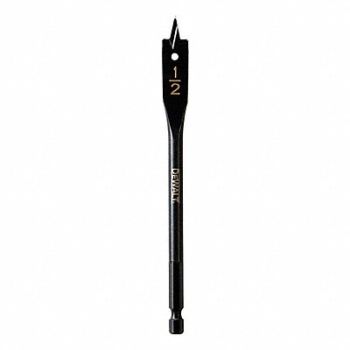 DEWALT Spade Bit Dia 1/2 Shank Hex 1/4, 4DV95