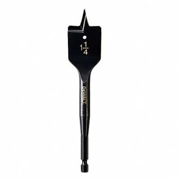 DEWALT Spade Bit Dia 1 1/4 Shank Hex 1/4, 4DY15