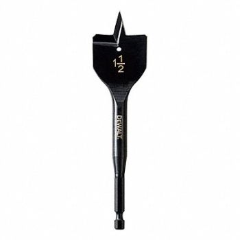 DEWALT Spade Bit Dia 1 1/2 Shank Hex 1/4, 4DY17