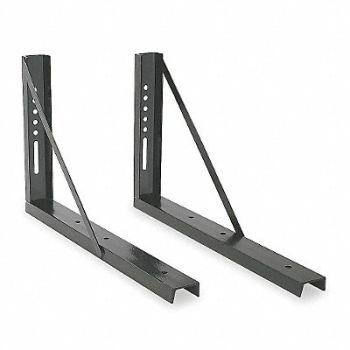 CRESCENT JOBOX Mounting Bracket 18 in W Steel Black PR, 4EA13