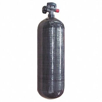 AIR SYSTEMS INTERNATIONAL Breathing Air Cylinder Gray, 4EDZ6