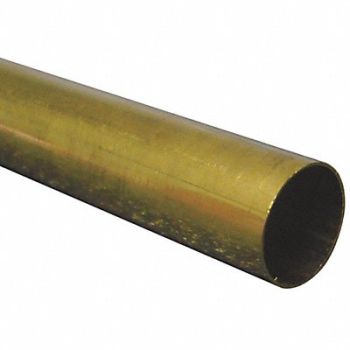 GRAINGER APPROVED Tubing Brass 3 ft L 0.692 I.D. PK2, 54UC06