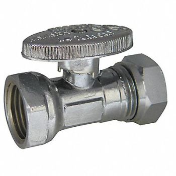 KISSLER Water Supply Stop Straight Valve Chrome, 29FJ66
