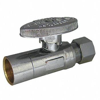 KISSLER Water Supply Stop Straight Valve Chrome, 29FJ67