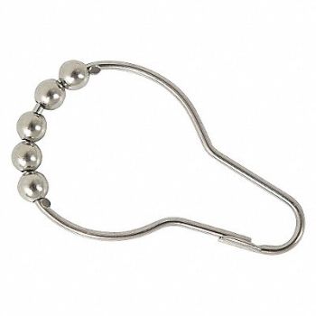 GRAINGER APPROVED Shower Curtain Hooks 1 3/4 in W PK13, 4EEW6
