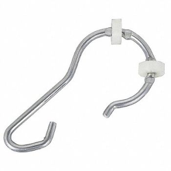 GRAINGER APPROVED Shower Curtain Hooks 1 3/5 in W PK13, 4EEW7
