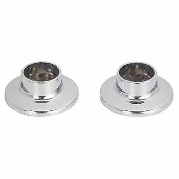 GRAINGER APPROVED Rod Flanges Chrome Plated 2 5/32in W PK2, 4EEW8