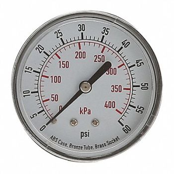 GRAINGER APPROVED Pressure Gauge Test 2-1/2 In, 4EFE4
