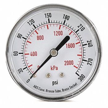 GRAINGER APPROVED Pressure Gauge Test 2-1/2 In, 4EFE8