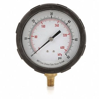 GRAINGER APPROVED D1382 Pressure Gauge Test 4 In, 4EFF4