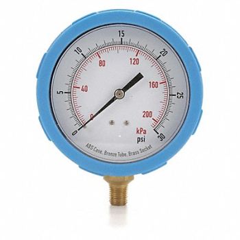 GRAINGER APPROVED D1382 Pressure Gauge Test 4 In, 4EFG2