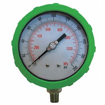GRAINGER APPROVED D1382 Pressure Gauge Test 4 In, 4EFH5