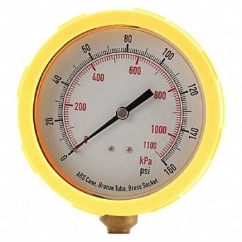 GRAINGER APPROVED D1382 Pressure Gauge Test 4 In, 4EFK2