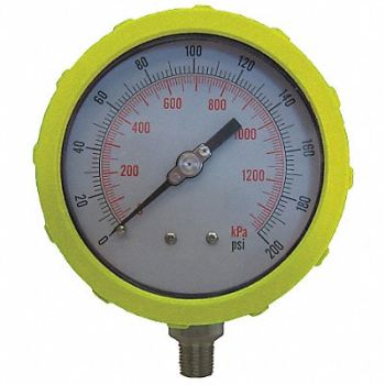 GRAINGER APPROVED D1382 Pressure Gauge Test 4 In, 4EFK3