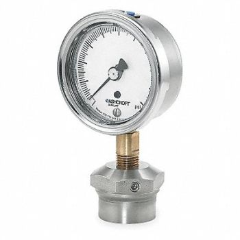 ASHCROFT D0988 Pressure Gauge 0 to 60 psi 2-1/2In 1/4In, 4EFW5