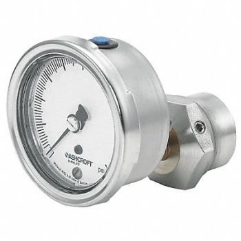 ASHCROFT D0989 Pressure Gauge 0 to 60 psi 2-1/2In 1/4In, 4EFW8