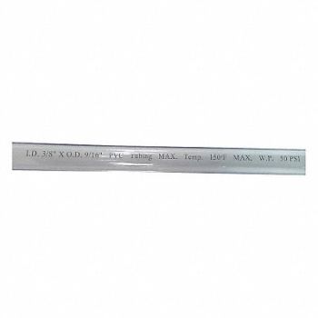 GRAINGER APPROVED Tubing 3/8 I.D. 100 ft Clear Flexible, 4EGV2