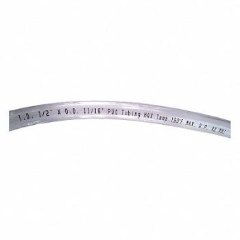 GRAINGER APPROVED Tubing 1/2 I.D. 100 ft Clear Flexible, 4EGV5