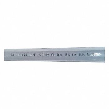 GRAINGER APPROVED Tubing 7/8 I.D. 100 ft Clear Flexible, 4EGW2