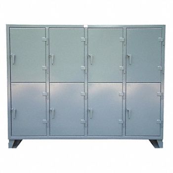 STRONG HOLD Lckr 2x4Lckr Drk Gry 78 x98 x24 Assm, 4EKH7