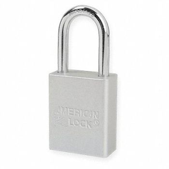 AMERICAN LOCK D1919 Lockout Padlock KA Silver 1-7/8 H, 4EMZ8