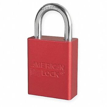AMERICAN LOCK D1917 Lockout Padlock KA Red 1-7/8 H, 4ENC4