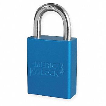 AMERICAN LOCK D1917 Lockout Padlock KA Blue 1-7/8 H, 4ENC5