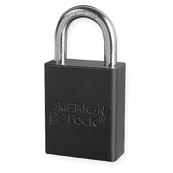 AMERICAN LOCK D1916 Lockout Padlock KD Black 1-7/8 H, 4ENA9