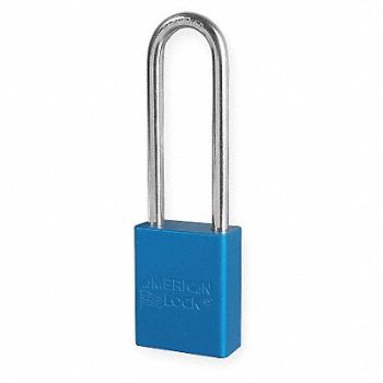 AMERICAN LOCK E0163 Lockout Padlock KD Blue 1-7/8 H, 4END5