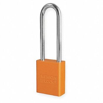 AMERICAN LOCK E0163 Lockout Padlock KD Orange 1-7/8 H, 4END8