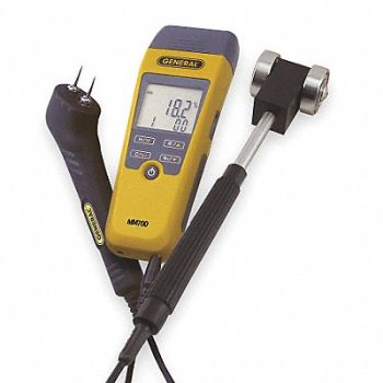 GENERAL Digital Moisture Meter Kit Roller Probe, 4ENF7