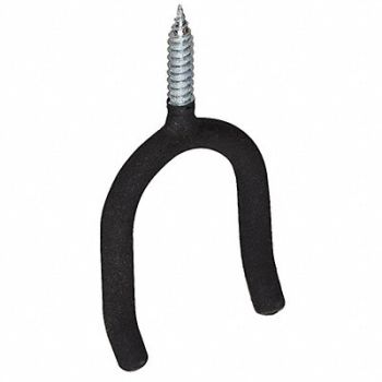 GRAINGER APPROVED Double Point Hook Black Vinyl Coated, 4ERX8